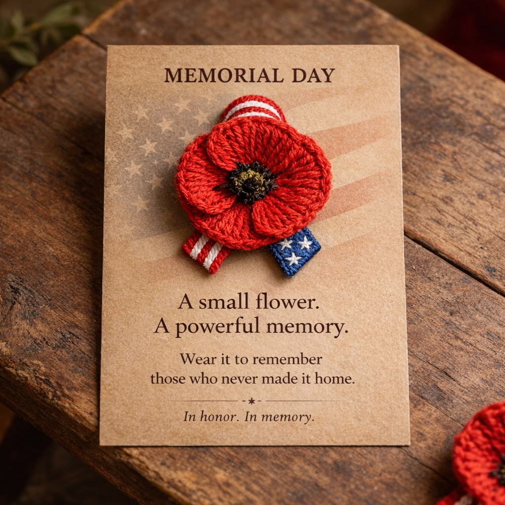 Memorial Day Poppy Pin