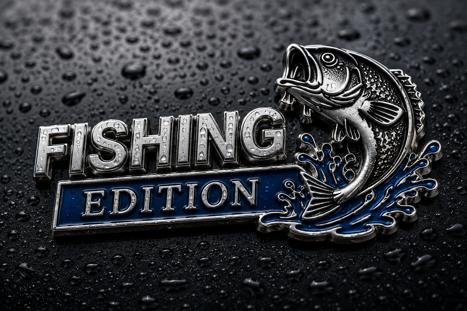 🎣 Fishing Edition 3D Metal Car Emblem Badge