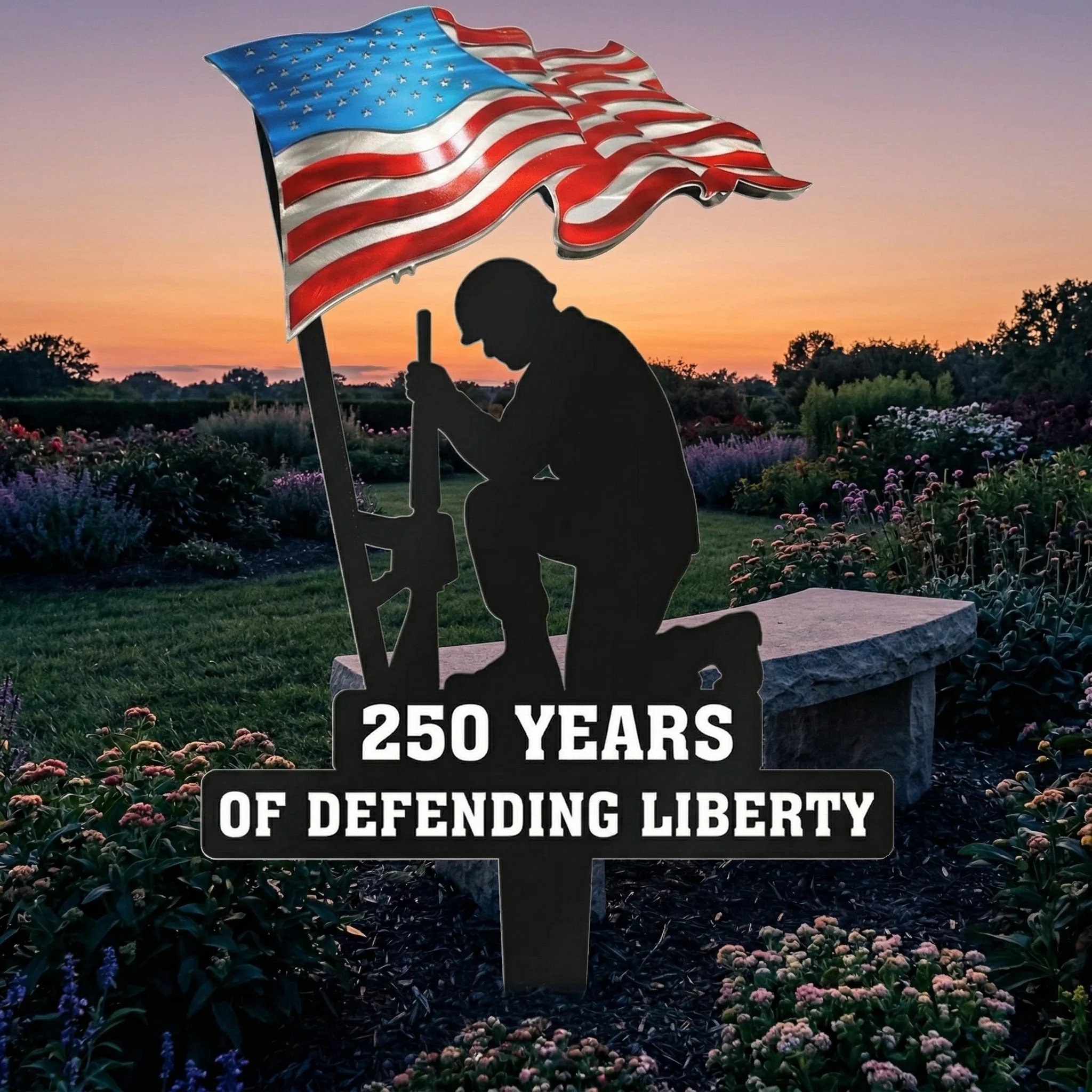 250 Years of Defending Liberty Metal Garden Stake