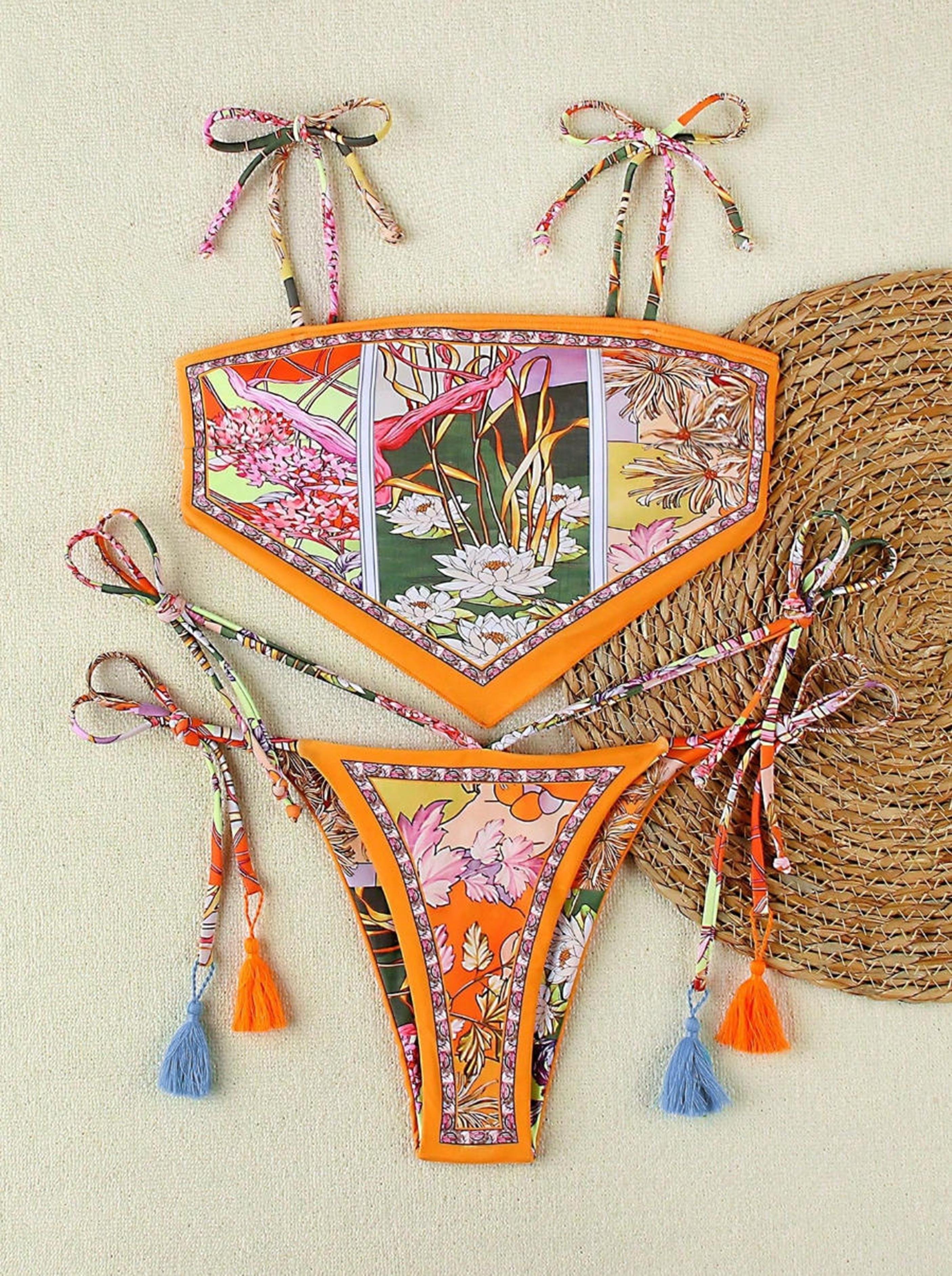 🔥Summer Hot Sale 49%OFF🌺👙 Boho Floral Bikini Set – Bold, Bright & Beach-Ready