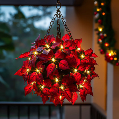 Crimson Charm Poinsettia Ball