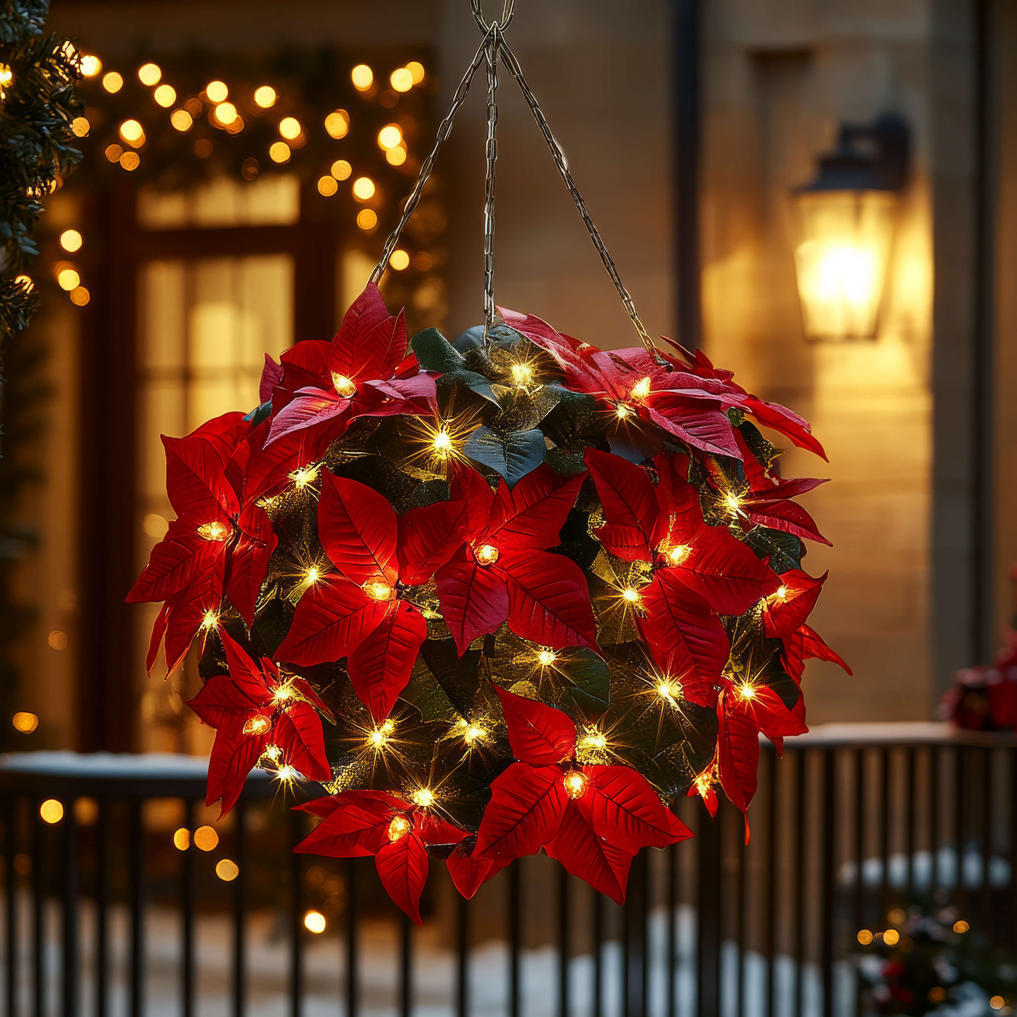Crimson Charm Poinsettia Ball