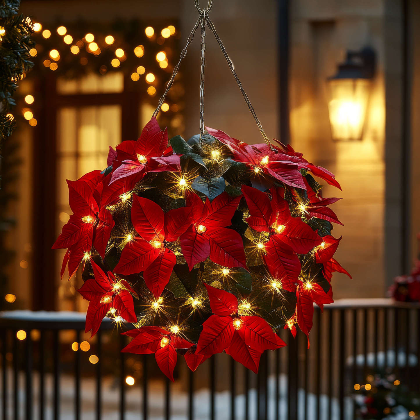 Crimson Charm Poinsettia Ball
