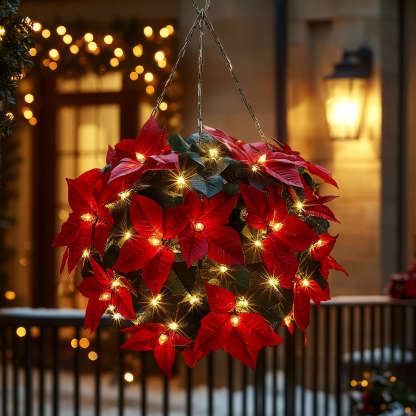 Crimson Charm Poinsettia Ball