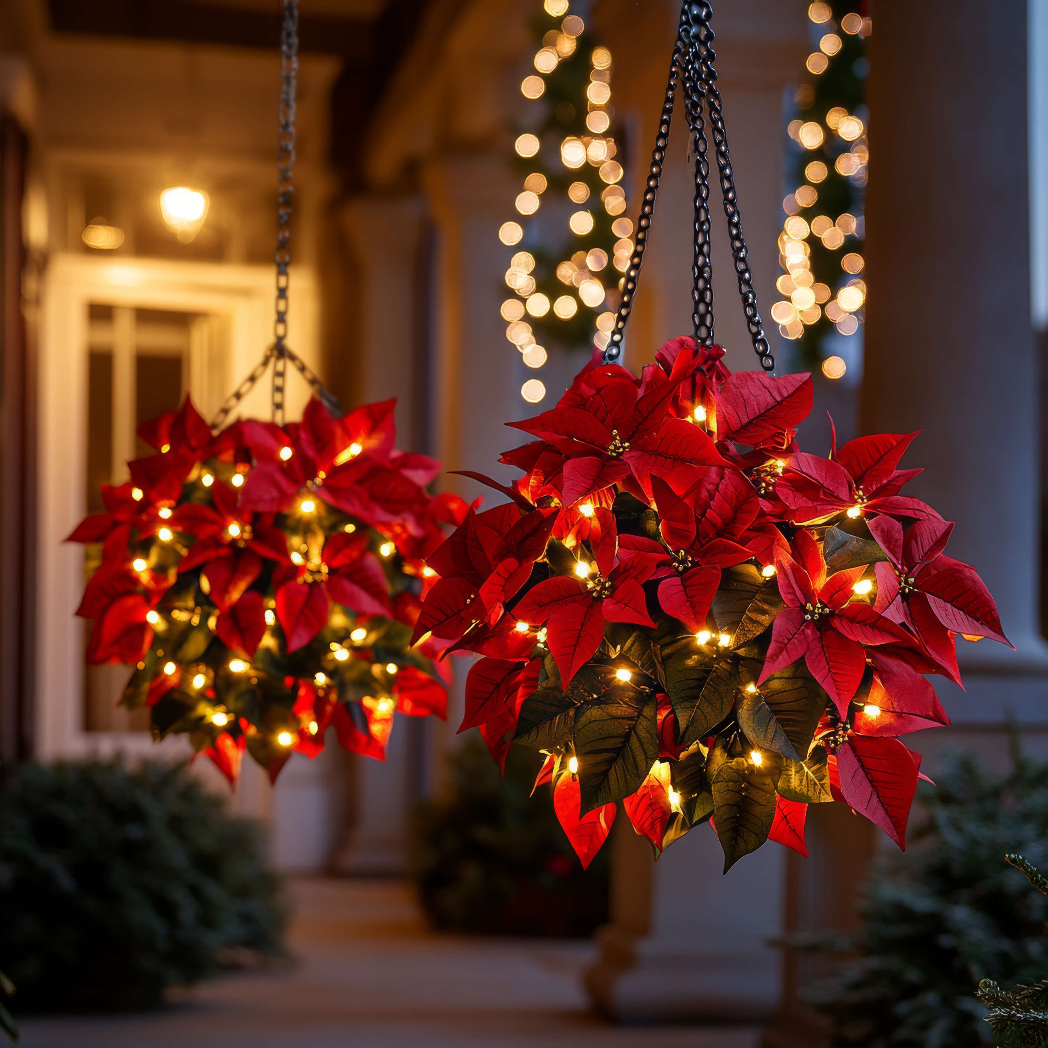 Crimson Charm Poinsettia Ball