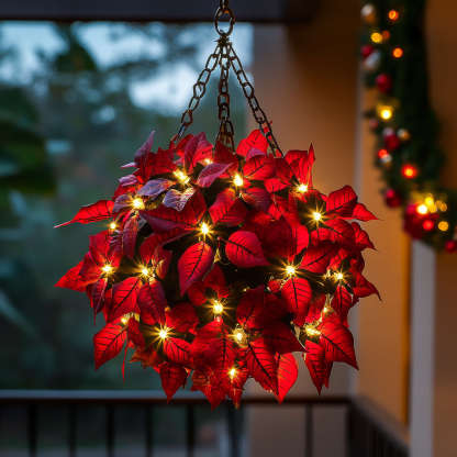 Crimson Charm Poinsettia Ball