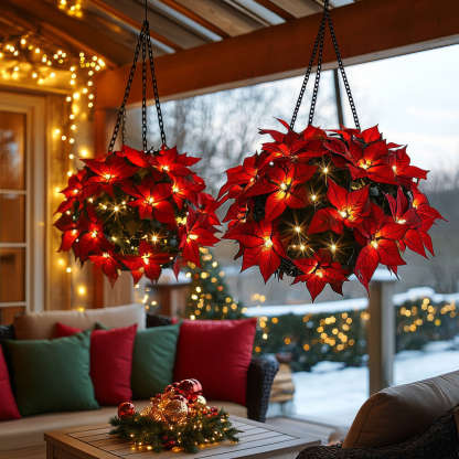 Crimson Charm Poinsettia Ball