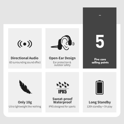 Holiday Promotion 60% Off  - Bone Conduction Headphones - Bluetooth Wireless Headset🎧