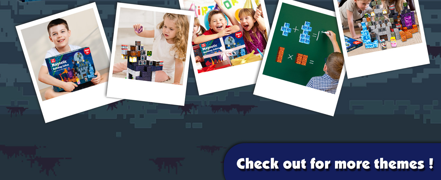 Magnetic Blocks for Toddlers Toys Build Magnet Dark Castle Magnet World Set