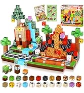 Goody King Dinosaur Volcano Magnetic Block World |100PCS Dinosaur Magnetic Block Cubes,STEM Monte...
