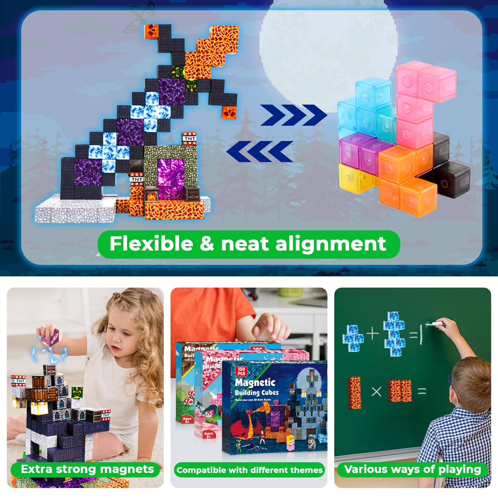150-piece interstellar exploration magnetic block gift set, supporting OEM