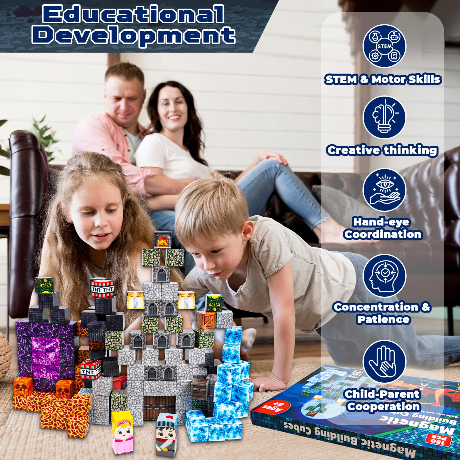 150-piece interstellar exploration magnetic block gift set, supporting OEM