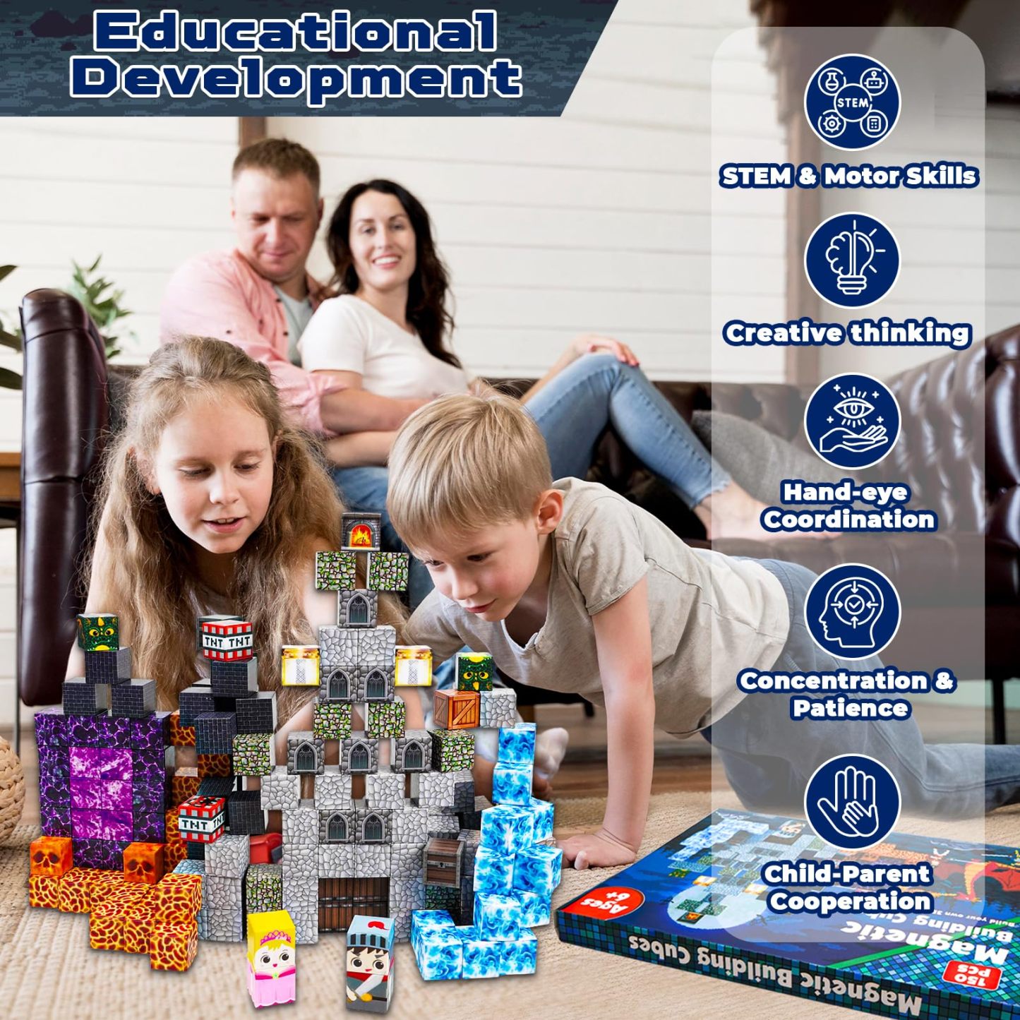 150-piece interstellar exploration magnetic block gift set, supporting OEM