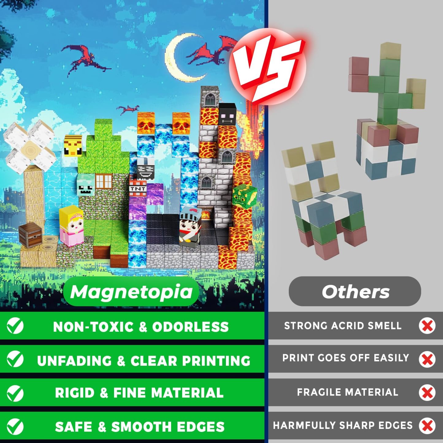 150-piece Forest Fortress Magnetic Building Blocks Gift, OEM Supported