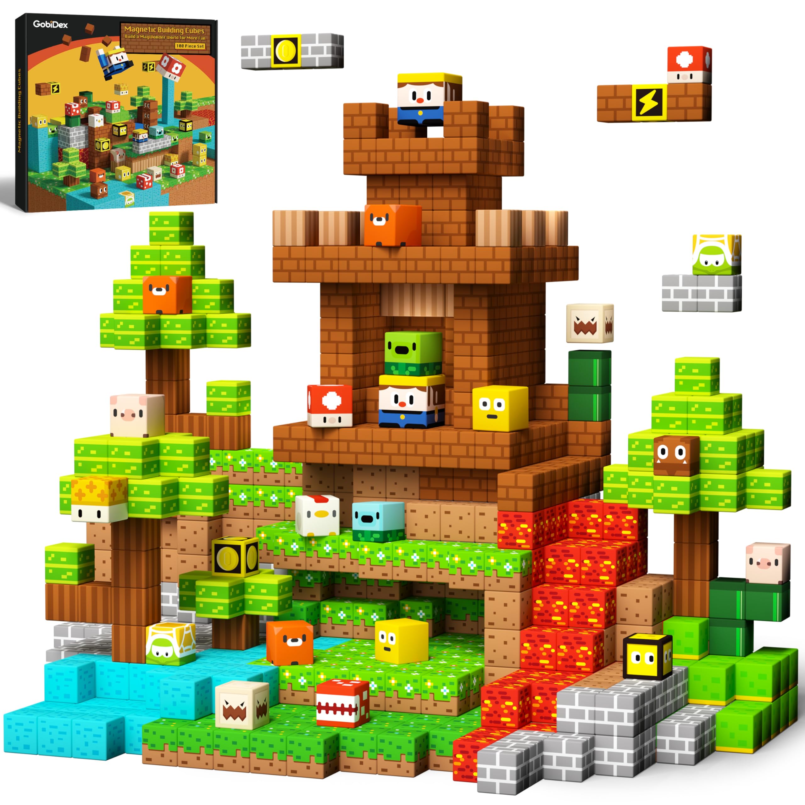 100-piece Mary World magnetic building blocks gift, supporting OEM