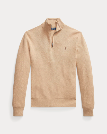 Pull demi zippé en coton