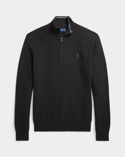 Pull demi zippé en coton