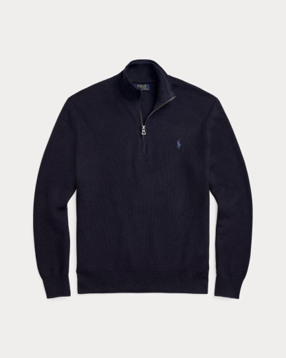 Pull demi zippé en coton