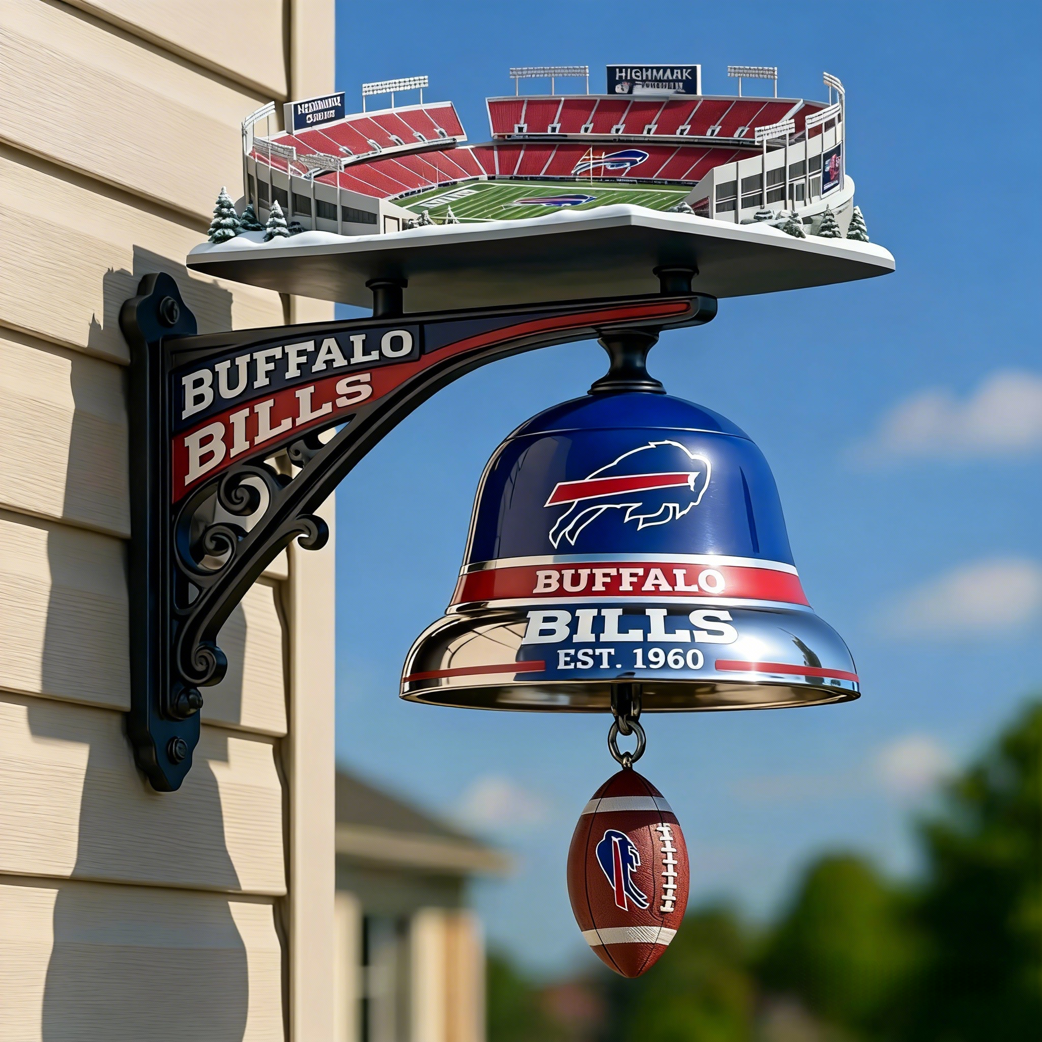 Football Team Home Stadium-Themed Retro Wall-Mounted Doorbell