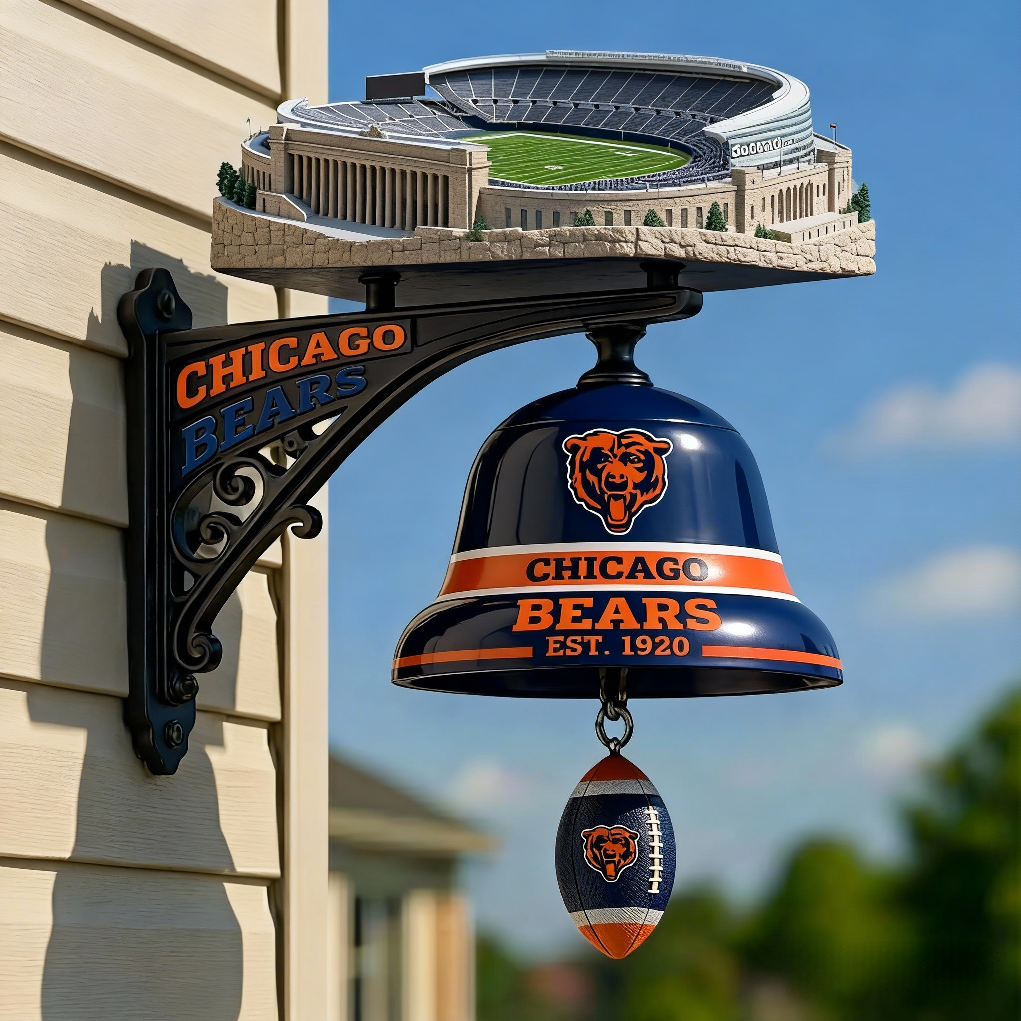Football Team Home Stadium-Themed Retro Wall-Mounted Doorbell