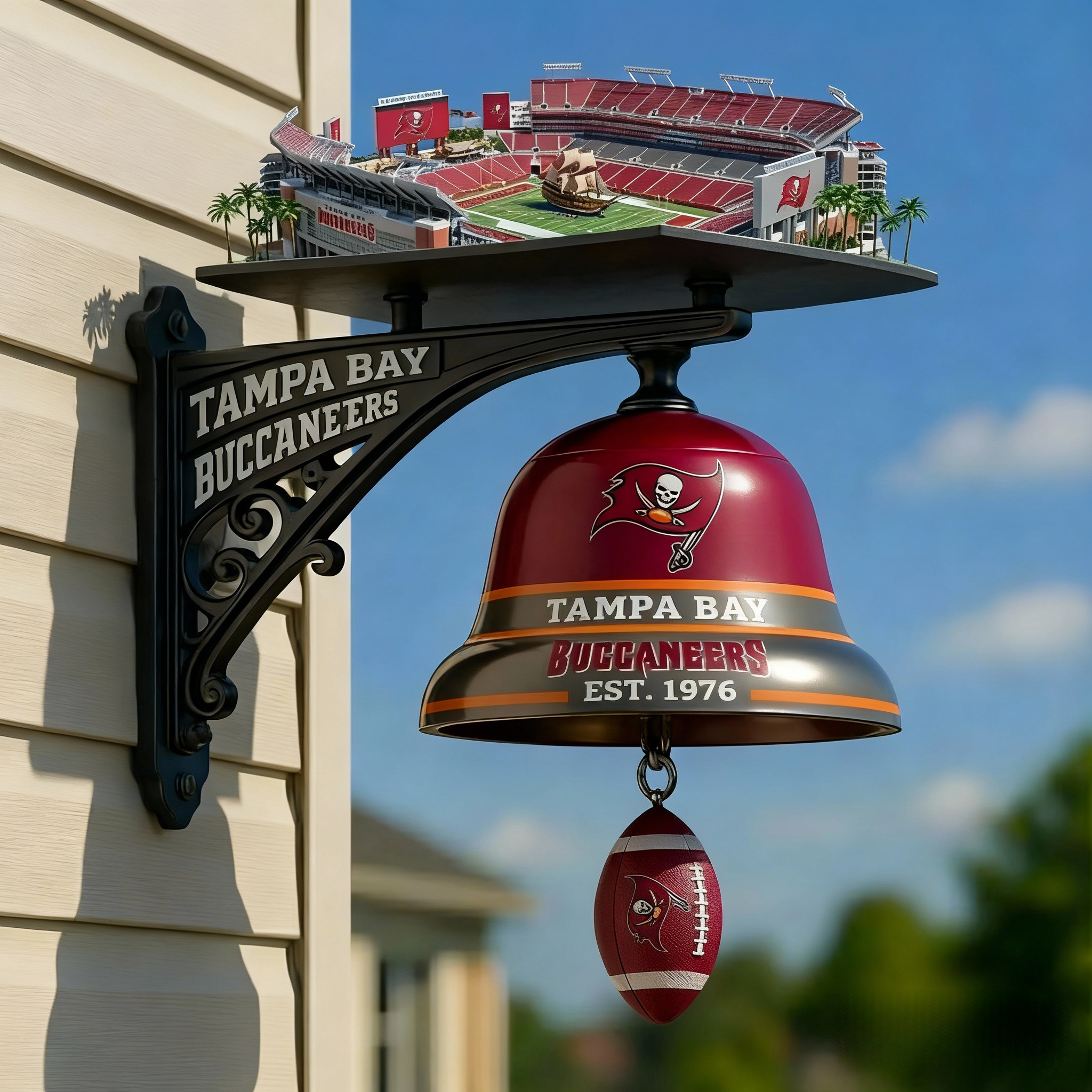 Football Team Home Stadium-Themed Retro Wall-Mounted Doorbell
