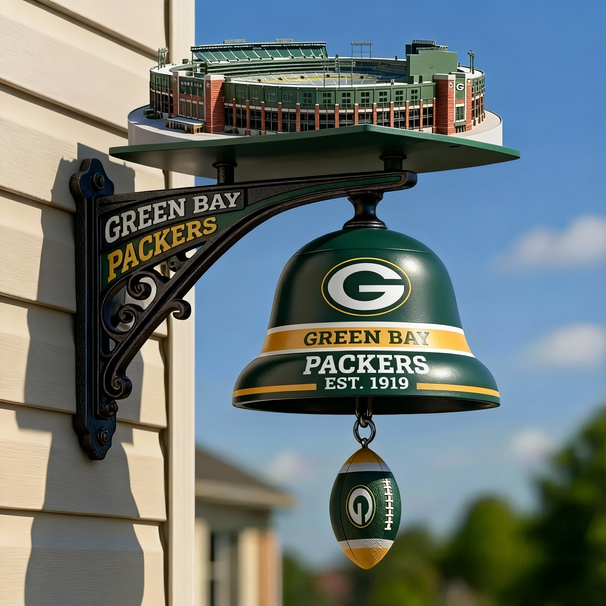 Football Team Home Stadium-Themed Retro Wall-Mounted Doorbell
