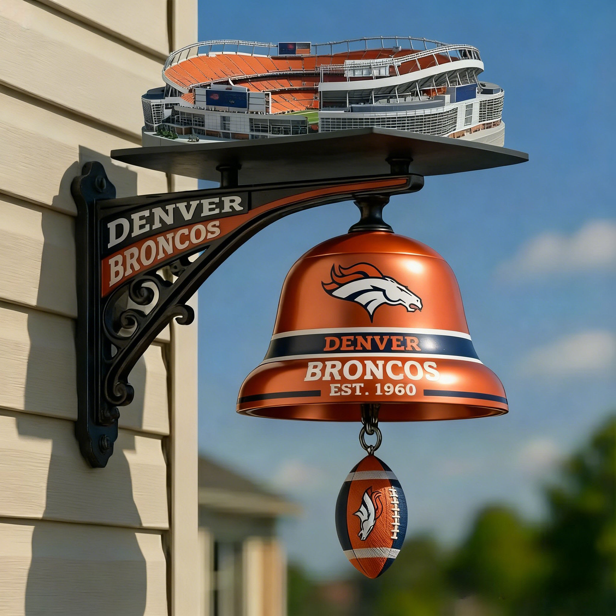 Football Team Home Stadium-Themed Retro Wall-Mounted Doorbell