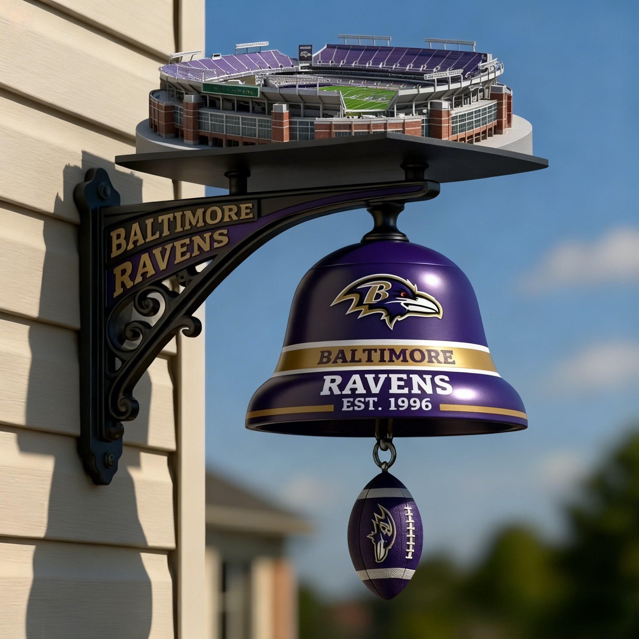 Football Team Home Stadium-Themed Retro Wall-Mounted Doorbell