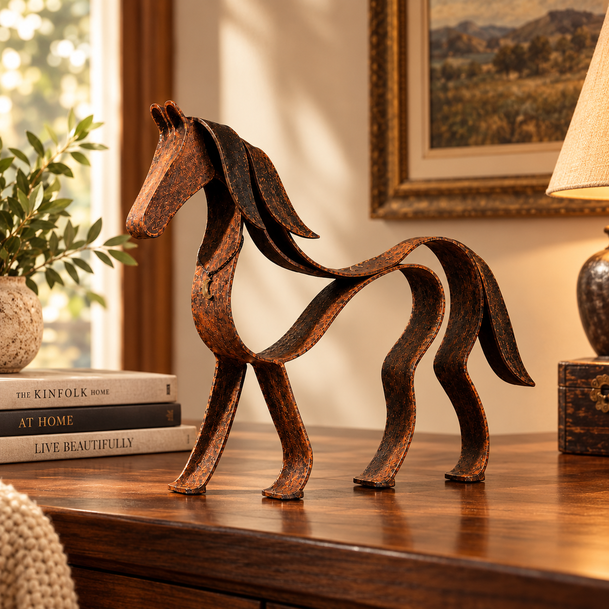 🐶Rustic Dachshund Metal Sculpture🎍