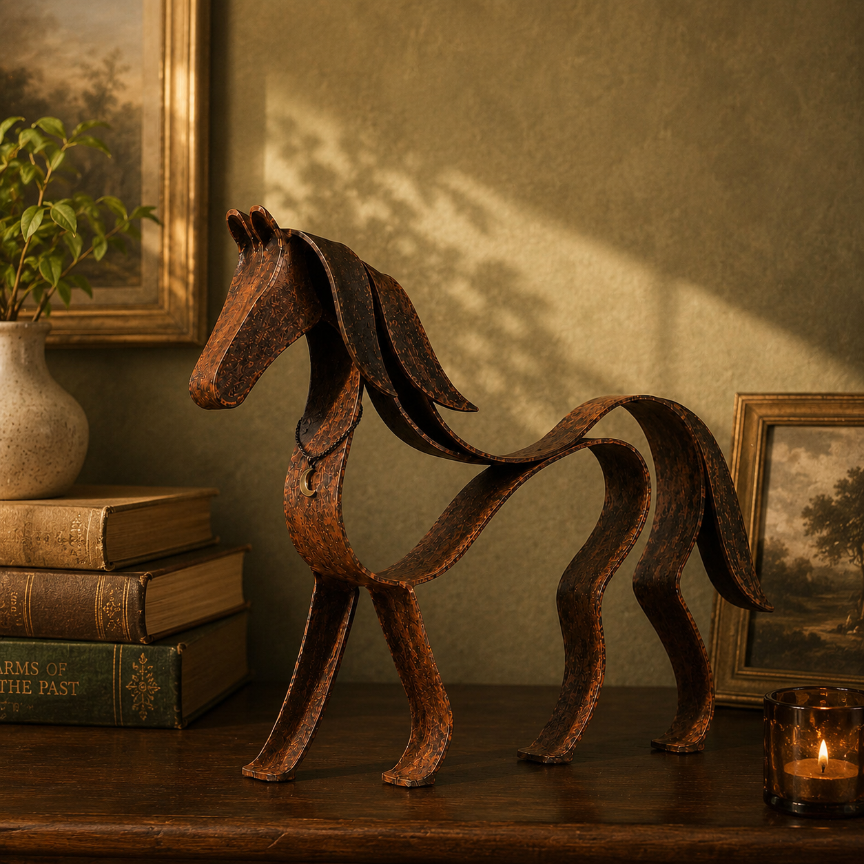 🐶Rustic Dachshund Metal Sculpture🎍