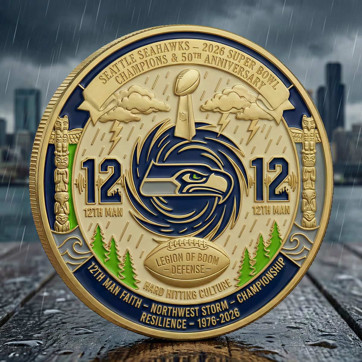Seattle Seahawks Super Bowl LX Champions Coin