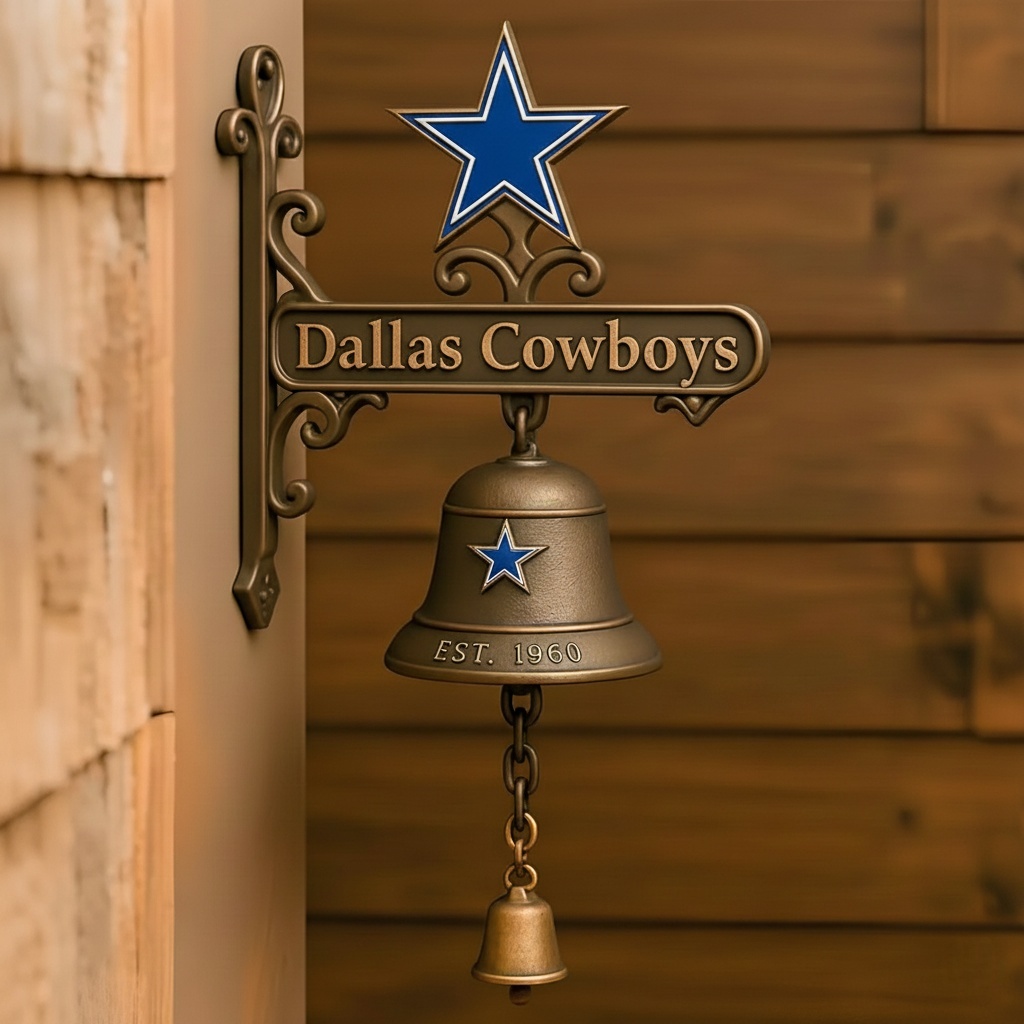 🏈 Football Team Retro Wall-Mounted Metal Doorbell
