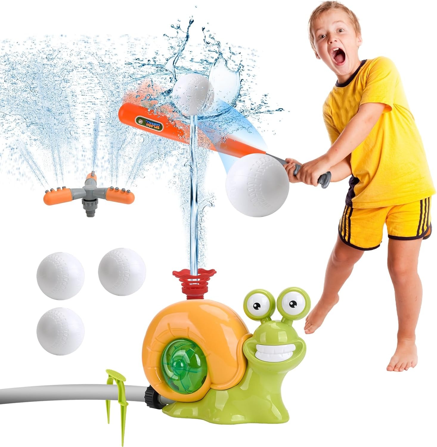 2 in 1 Water Sprinkler Baseball Toy