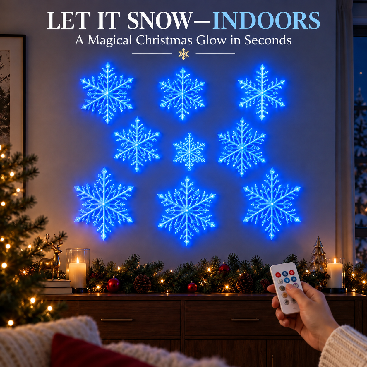 ❄️ Magical LED Snowflake Wall Lights – Transform Your Home for Christmas