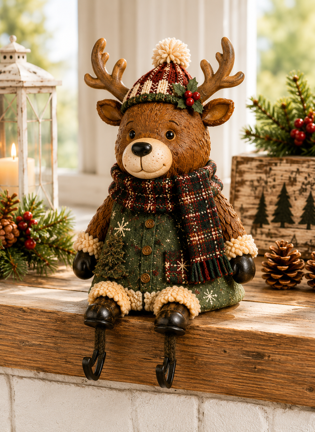 🔥 Last Day 50% OFF - 🎄 Christmas Shelf Sitter Stocking Holder (Hidden Hook) 🧦