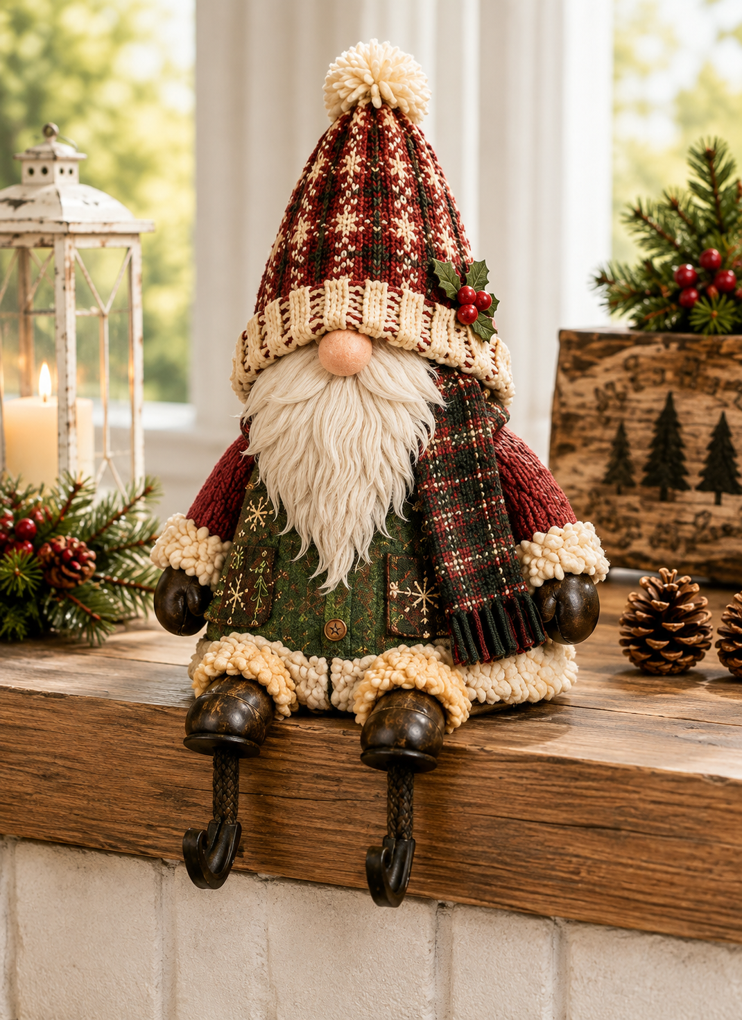 🔥 Last Day 50% OFF - 🎄 Christmas Shelf Sitter Stocking Holder (Hidden Hook) 🧦