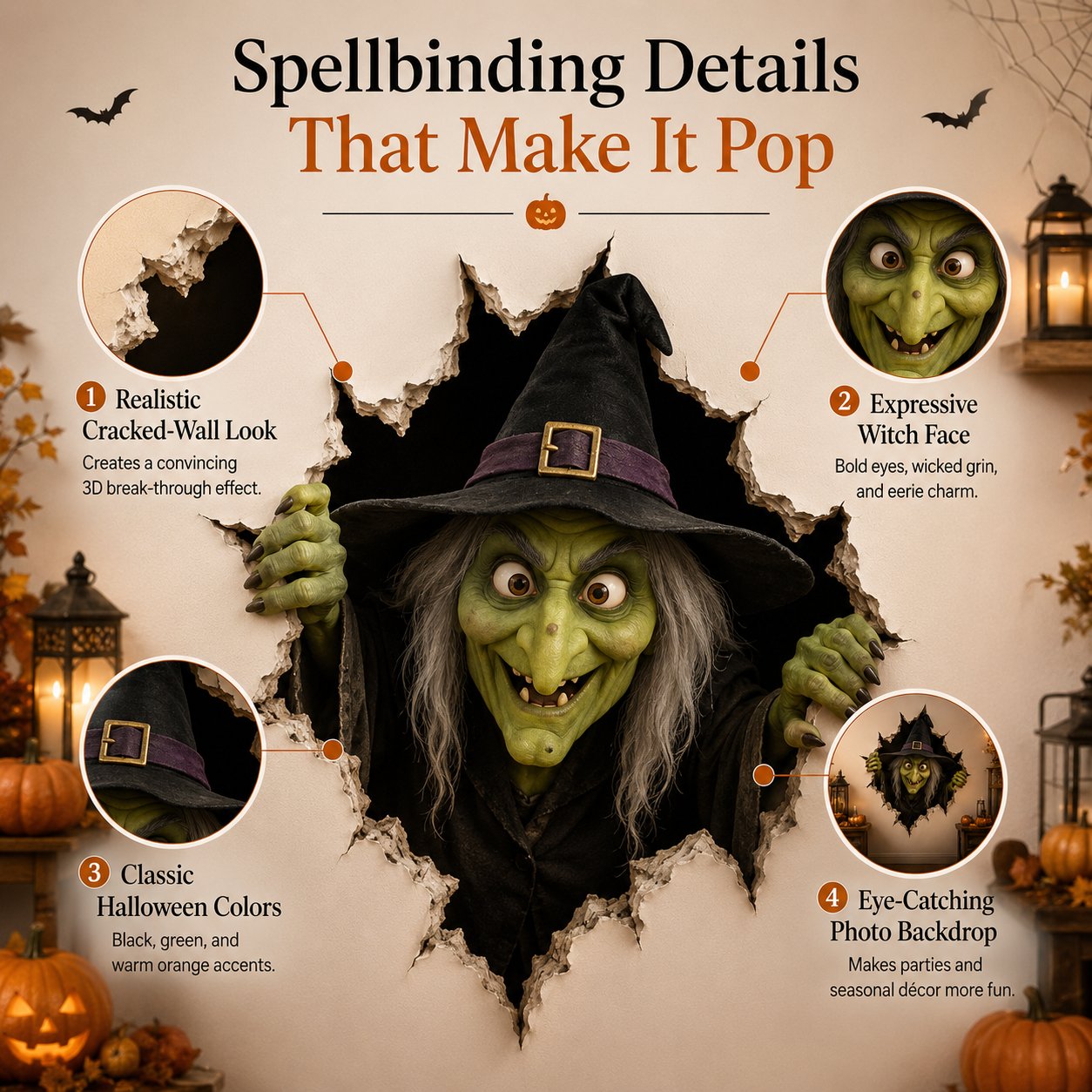 š„Last Day 50% OFF-Halloween Break-In 3D Wall Decals