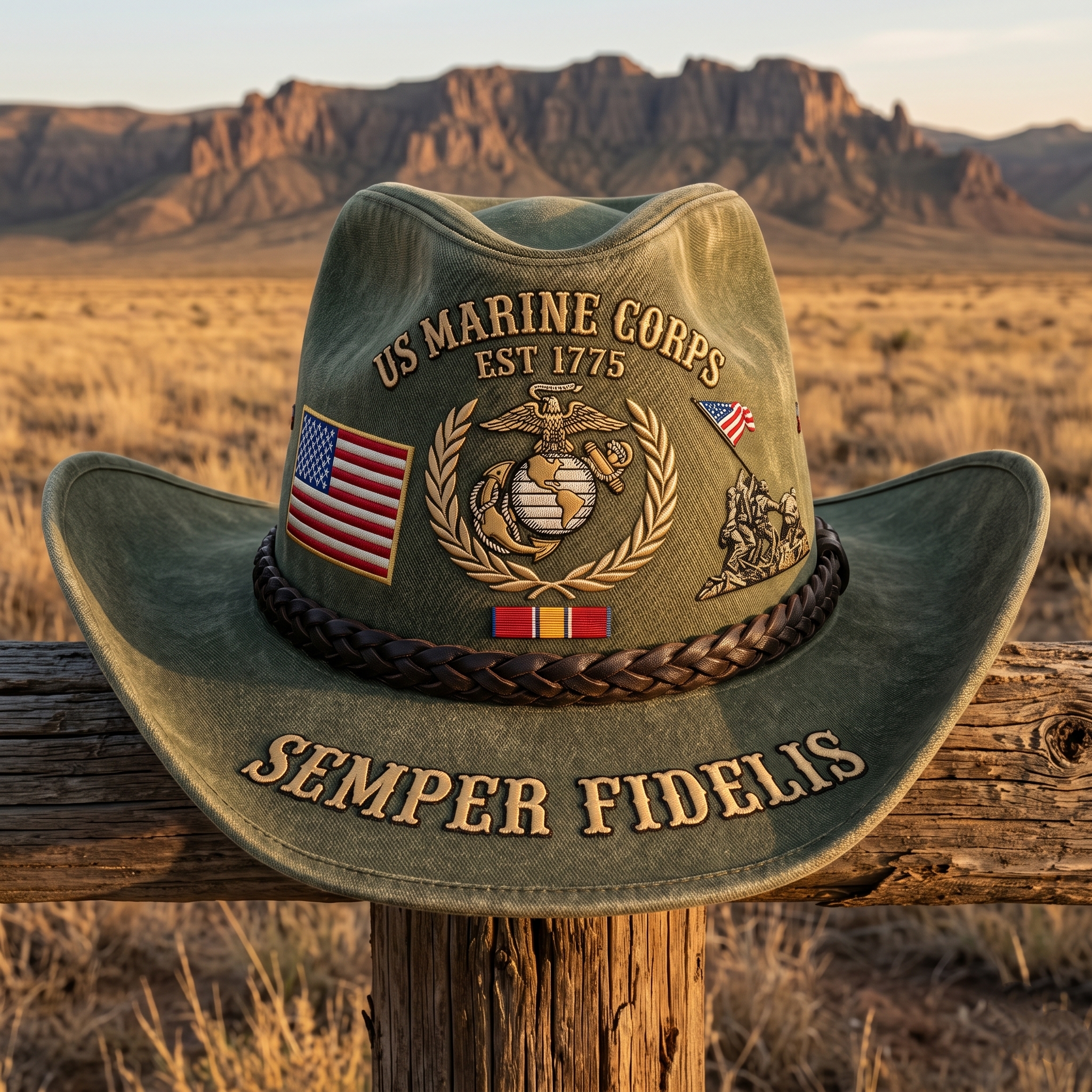 🏆Last Day Promo: 49% OFF 🎖️ United States Marine Corps “Semper Fidelis” Western Cowboy Hat- ✈️Buy 2 Free Shipping Today!