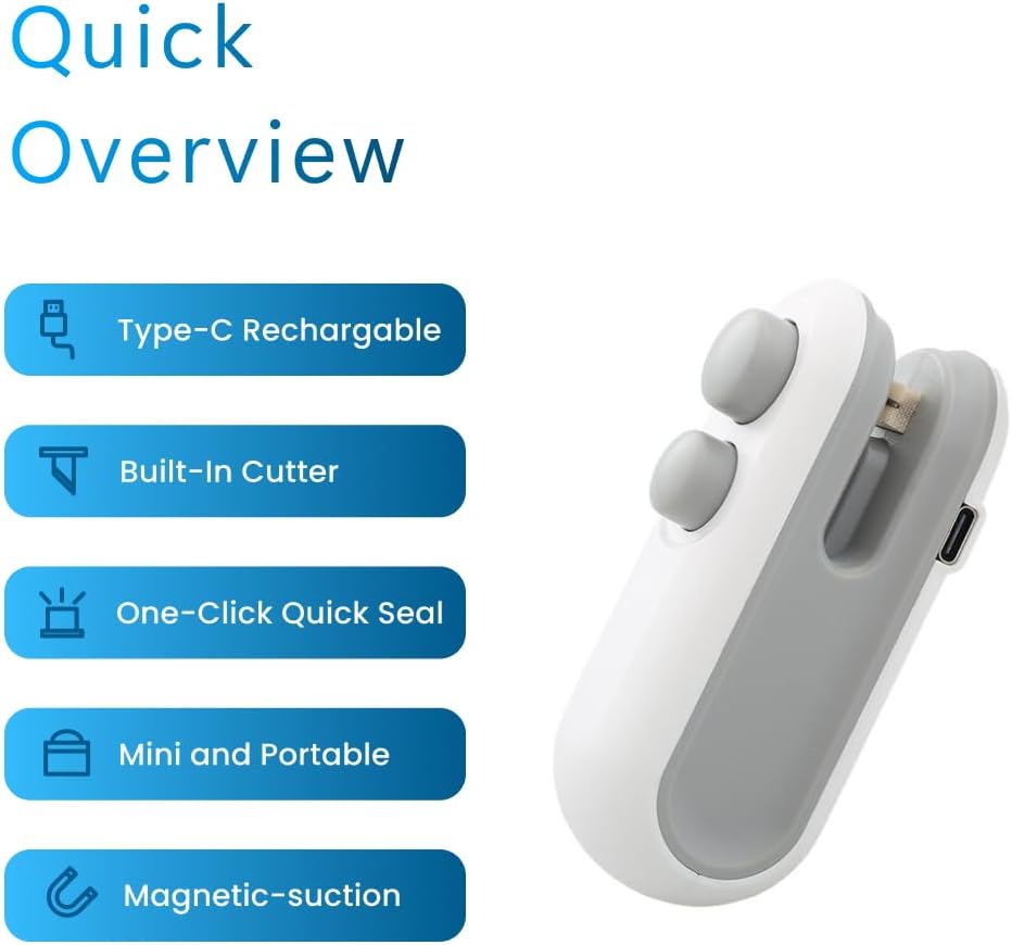 Mini Bag Sealer 2 in 1 Sealing & Cutting