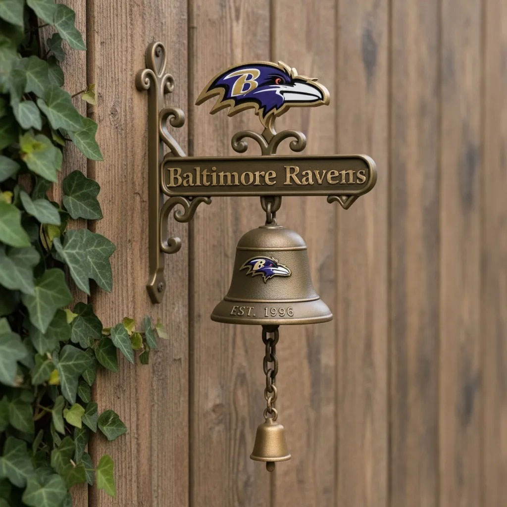 🏈 Football Team Retro Wall-Mounted Metal Doorbell