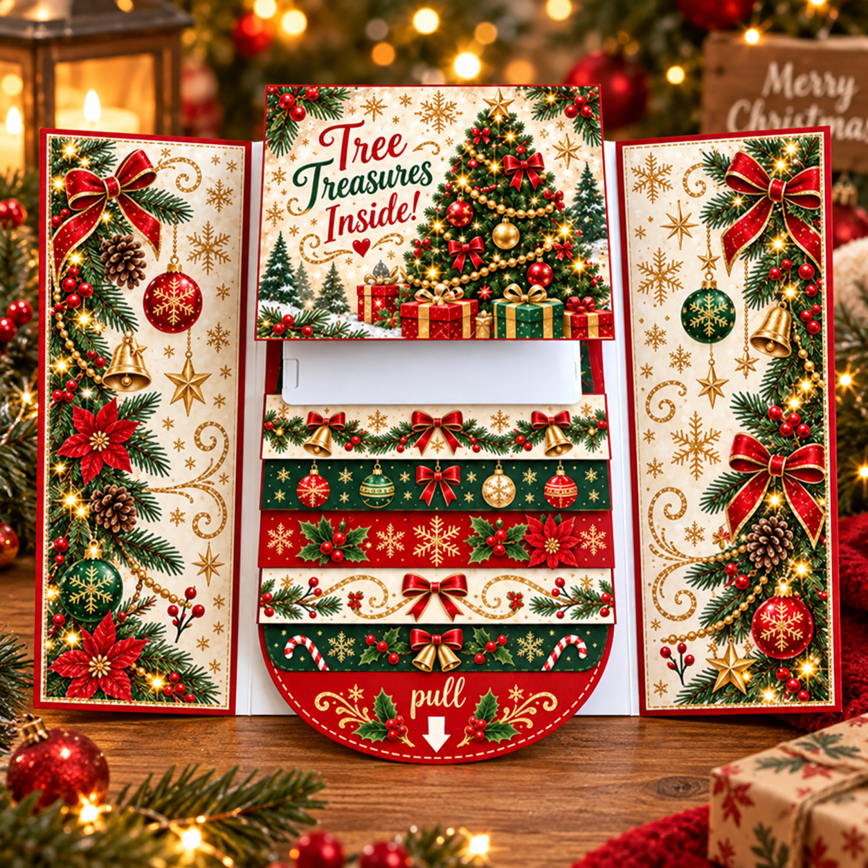 ⏰LAST DAY 50% OFF - 🎅🎁 New 2026 Waterfall Christmas Gift Card Booklet💳✨