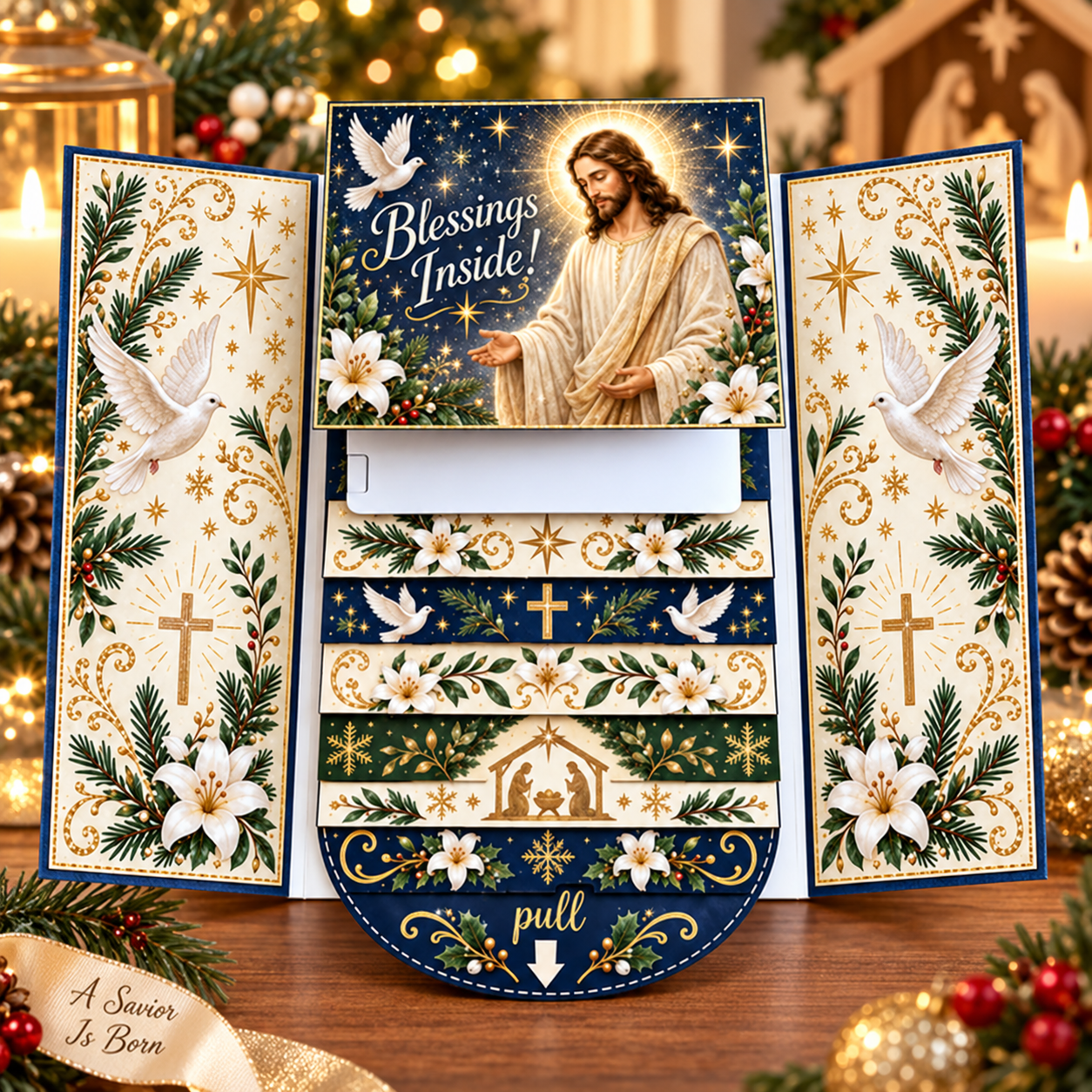 ⏰LAST DAY 50% OFF - 🎅🎁 New 2026 Waterfall Christmas Gift Card Booklet💳✨