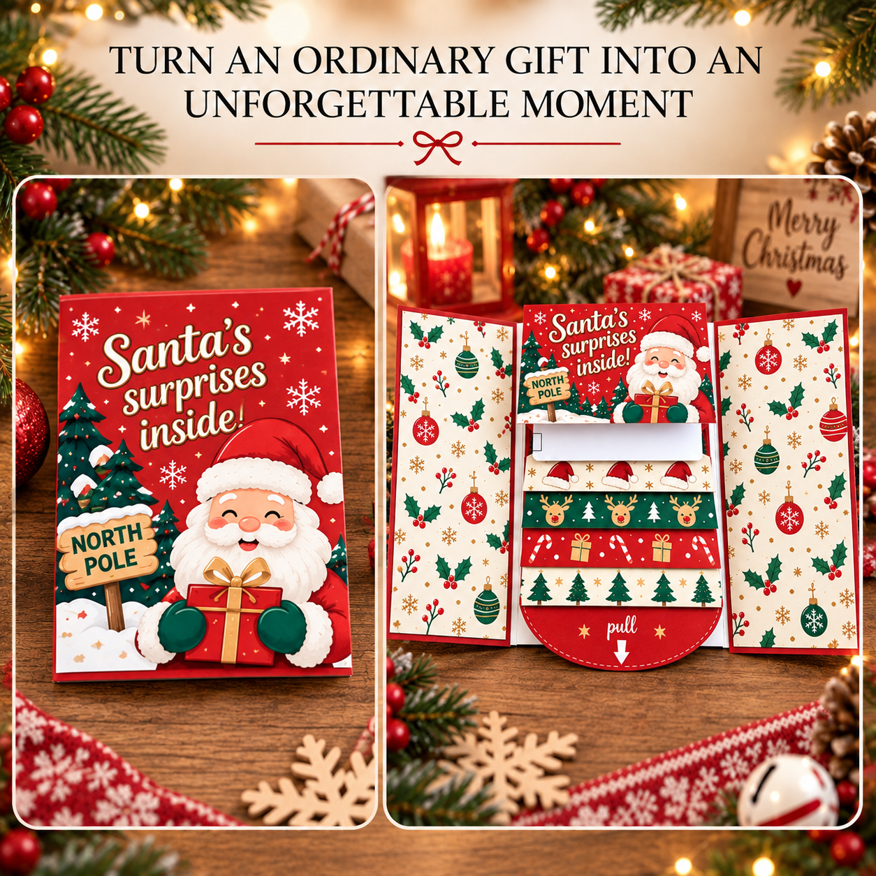⏰LAST DAY 50% OFF - 🎅🎁 New 2026 Waterfall Christmas Gift Card Booklet💳✨