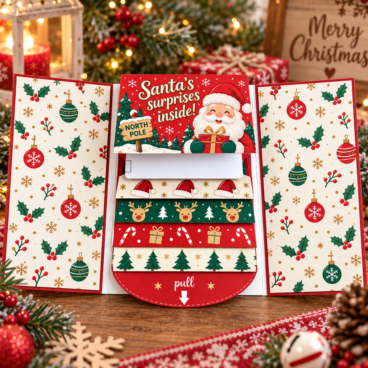 ⏰LAST DAY 50% OFF - 🎅🎁 New 2026 Waterfall Christmas Gift Card Booklet💳✨
