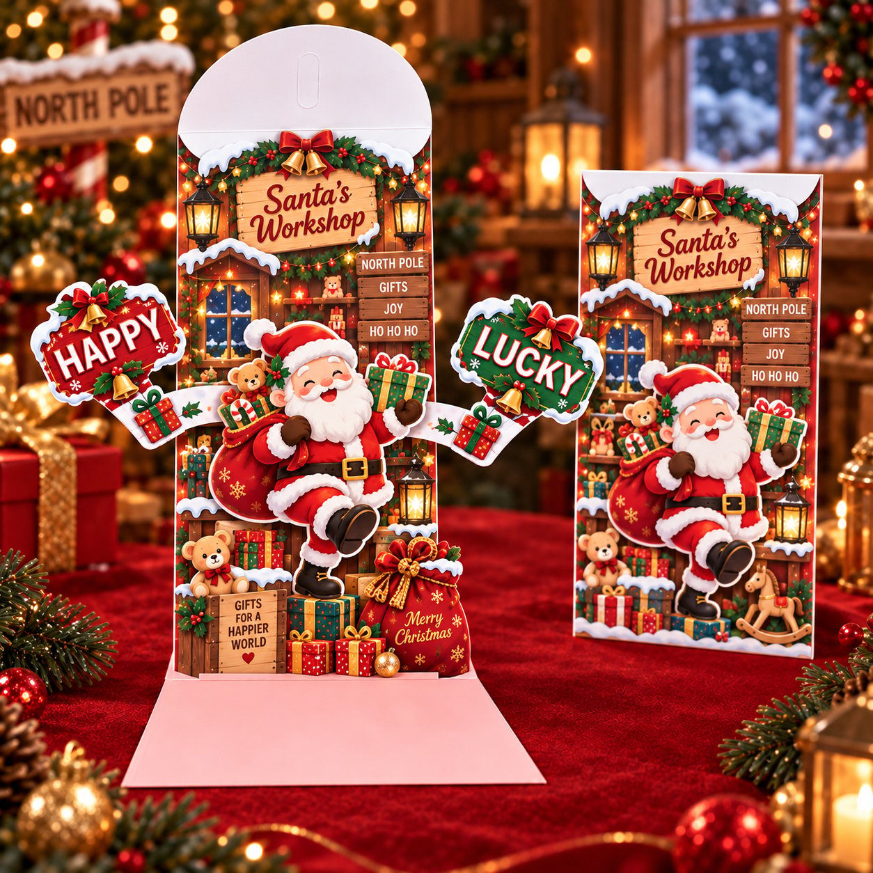 ⏰ LAST DAY 50% OFF - 🎄 Handmade 3D Christmas Money Card – Pop-Up Holiday Card with Cash Envelope & Message Space 💌✍💵