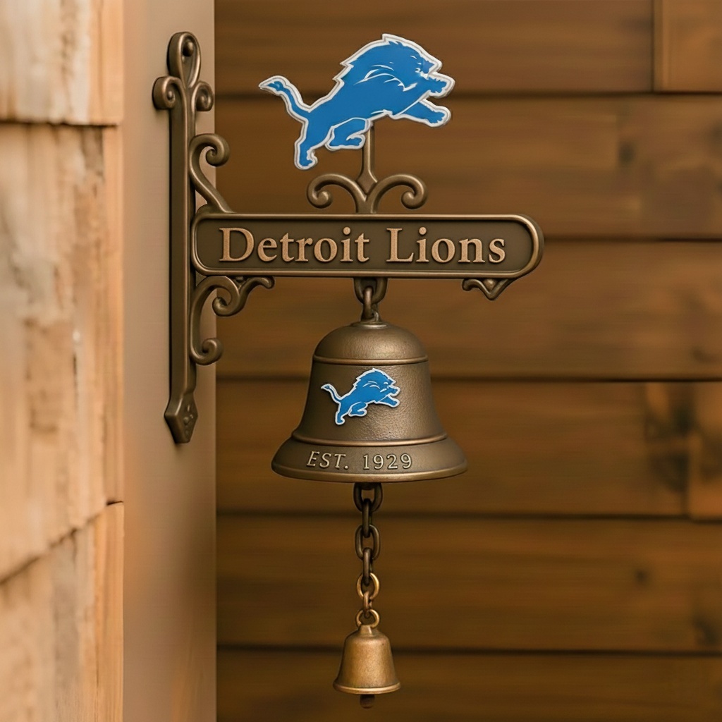 🏈 Football Team Retro Wall-Mounted Metal Doorbell