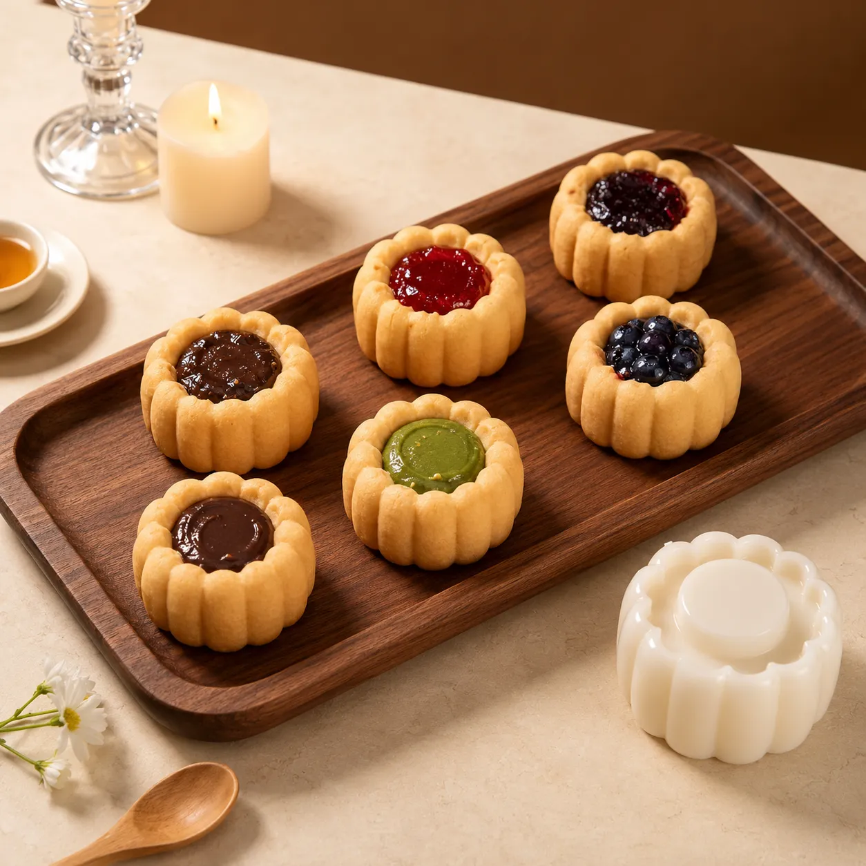 🍪 6-Shape Hand-Press Pastry Mold Set | Create Beautiful Homemade Treats  ✨