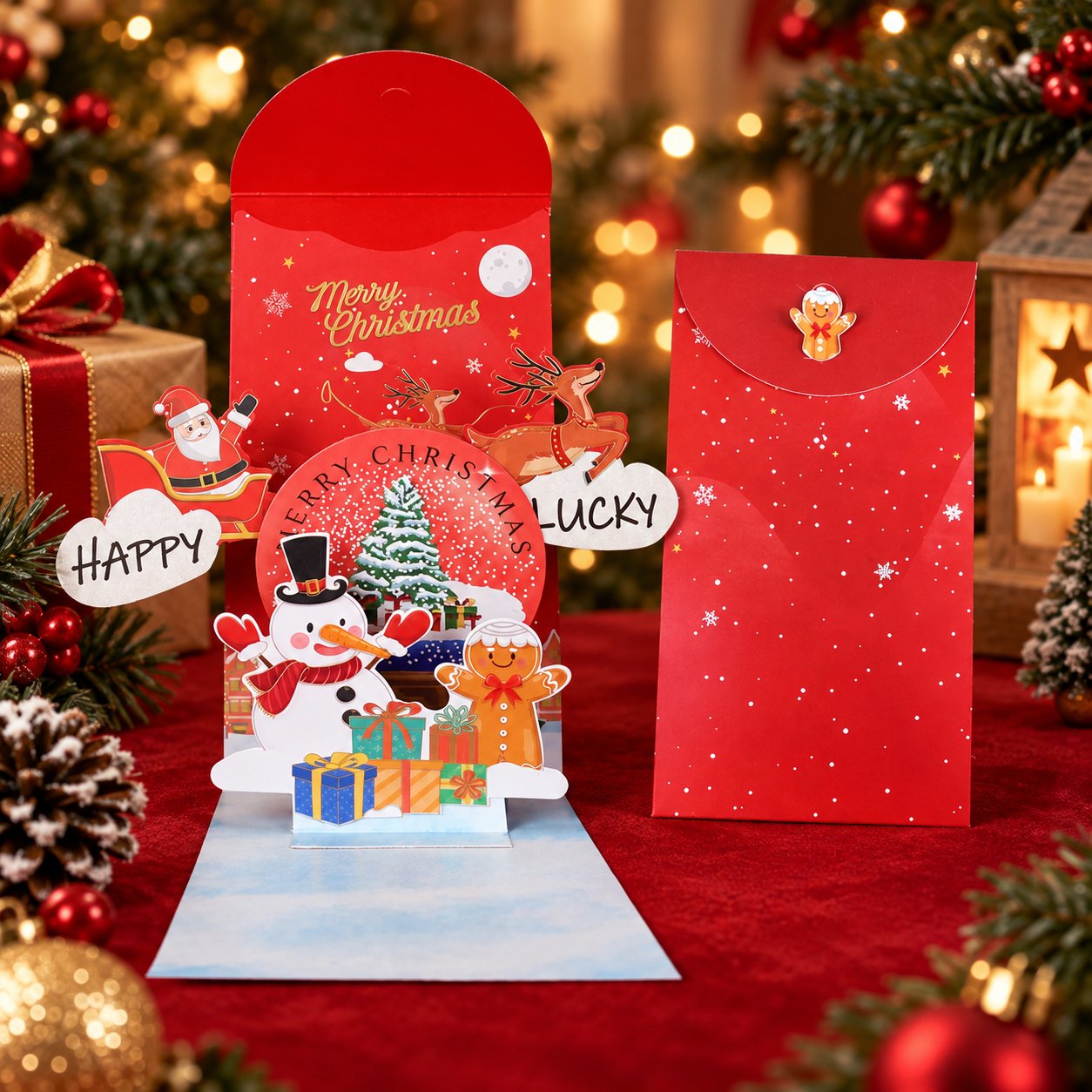 ⏰ LAST DAY 50% OFF - 🎄 Handmade 3D Christmas Money Card – Pop-Up Holiday Card with Cash Envelope & Message Space 💌✍💵