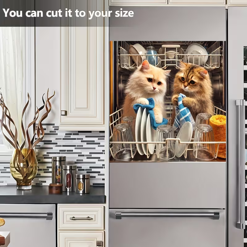 💥 LAST DAY50% OFF👻💀Reusable Halloween-Themed Magnetic Dishwasher Cover – Kitchen Decor for a Spooky Atmosphere