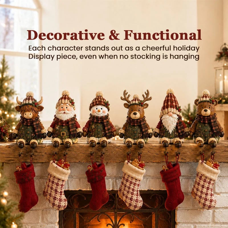 🔥 Last Day 50% OFF - 🎄 Christmas Shelf Sitter Stocking Holder (Hidden Hook) 🧦